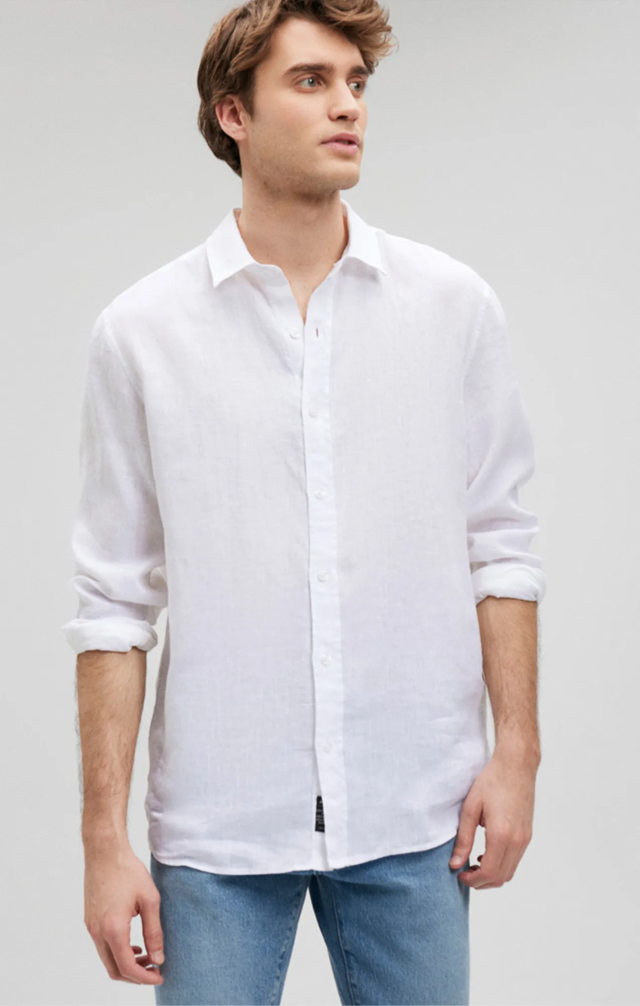 LINEN BUTTON-UP SHIRT IN WHITE sold by Mavi product image thumbnail 2