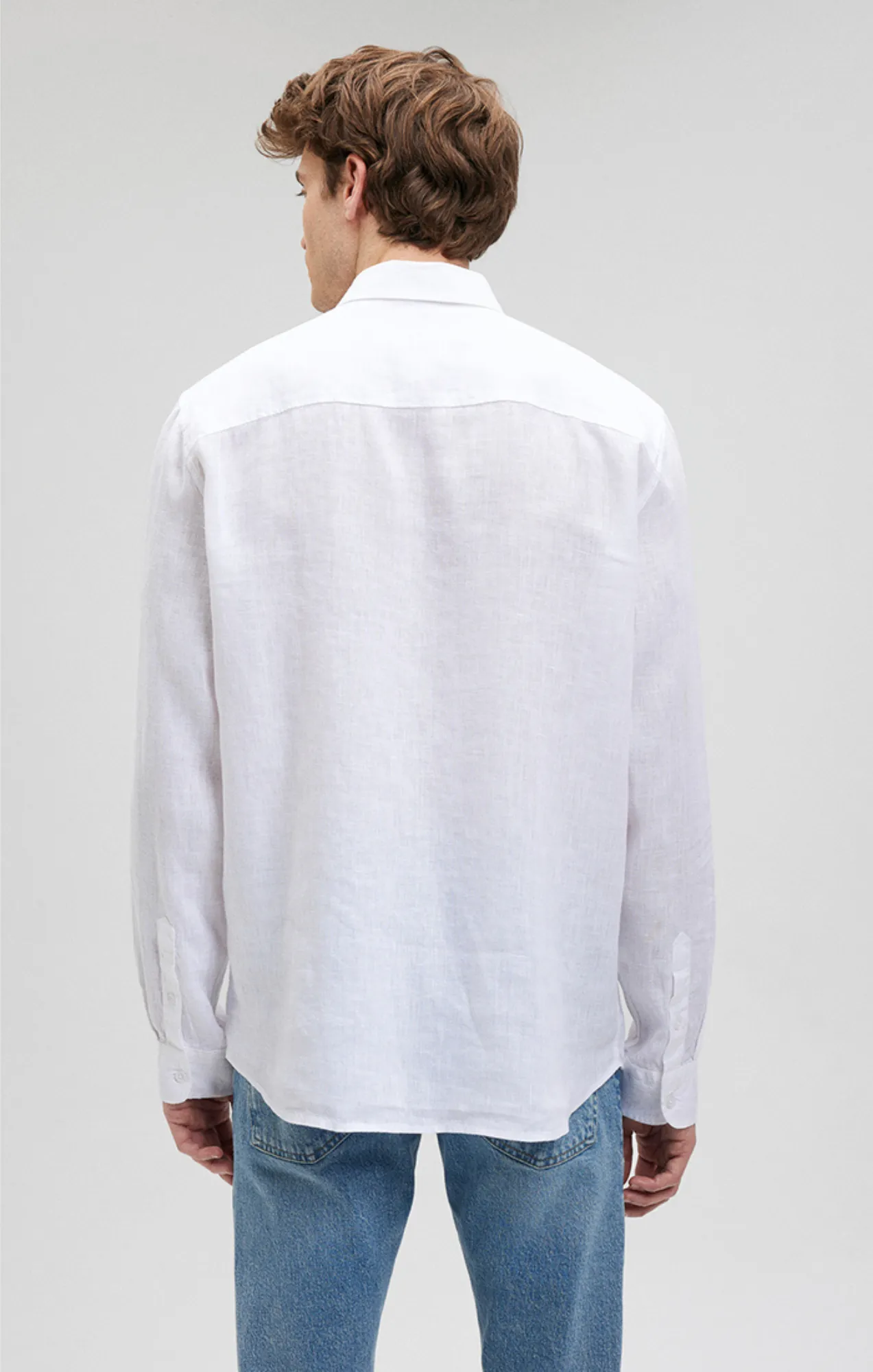 LINEN BUTTON-UP SHIRT IN WHITE sold by Mavi product image thumbnail 4