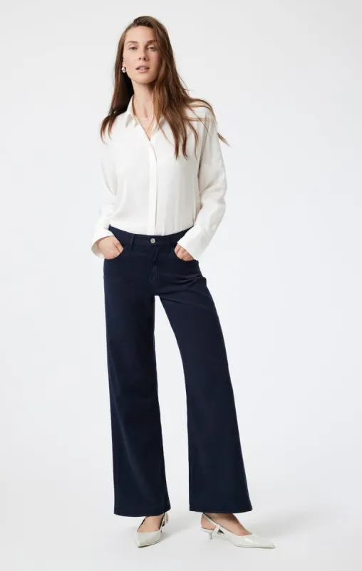ALENA WIDE LEG IN MIDNIGHT LUXE TWILL sold by Mavi