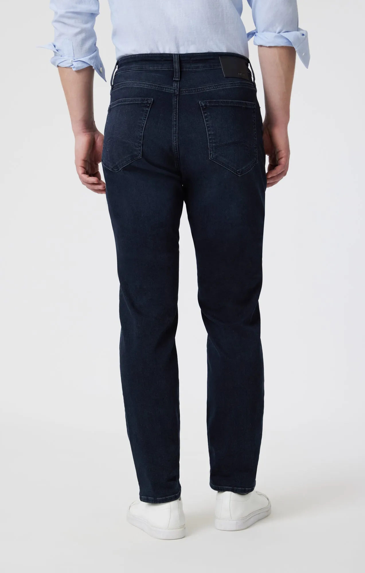 MARCUS SLIM STRAIGHT LEG IN BLUE BLACK BRUSHED SUPERMOVE sold by Mavi product image thumbnail 5