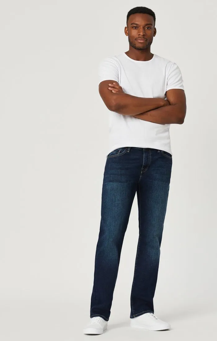 ZACH STRAIGHT LEG JEANS IN DEEP BRUSHED ORGANIC MOVE sold by Mavi