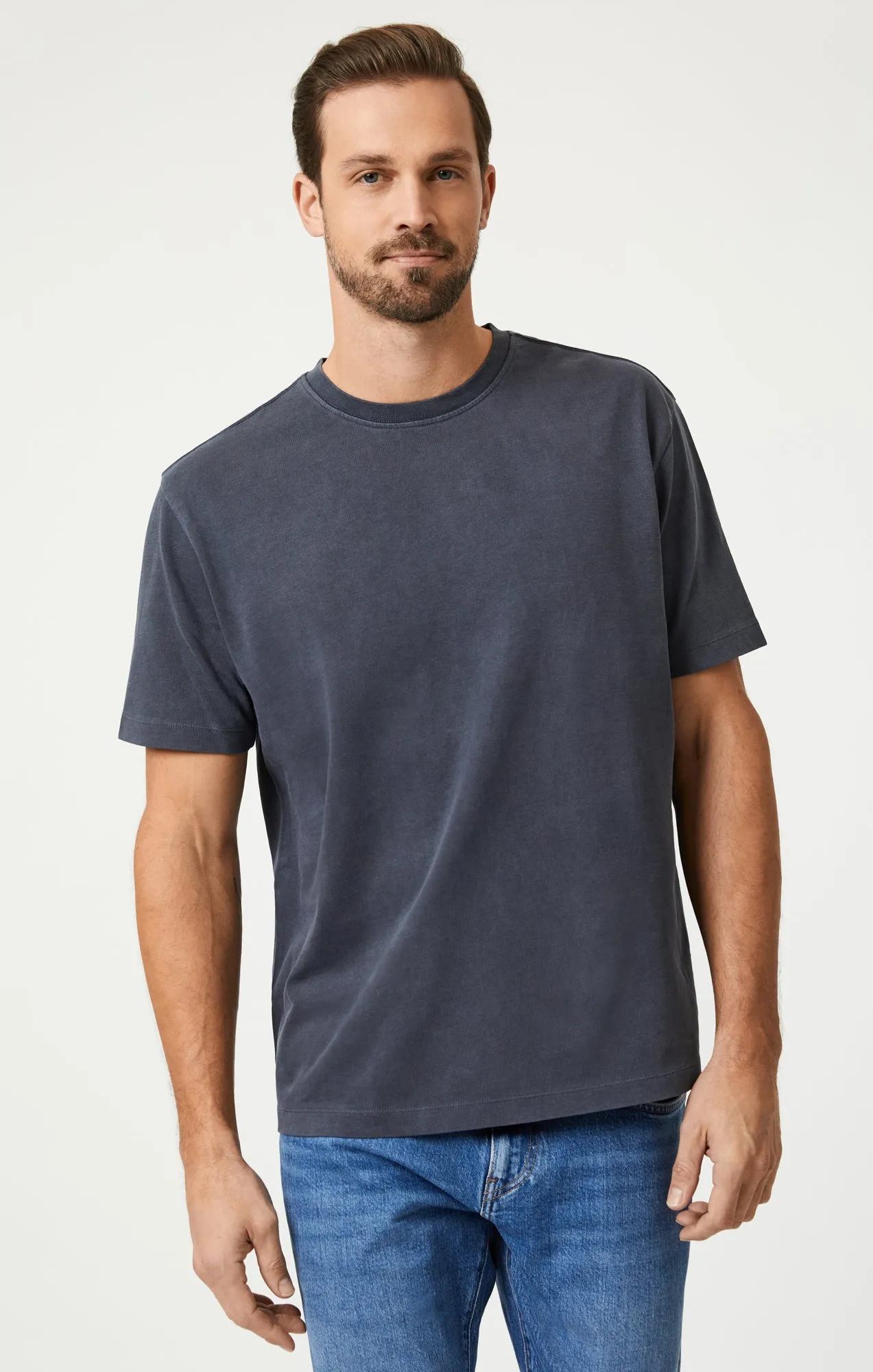 SHORT SLEEVE T-SHIRT IN MARITIME BLUE sold by Mavi