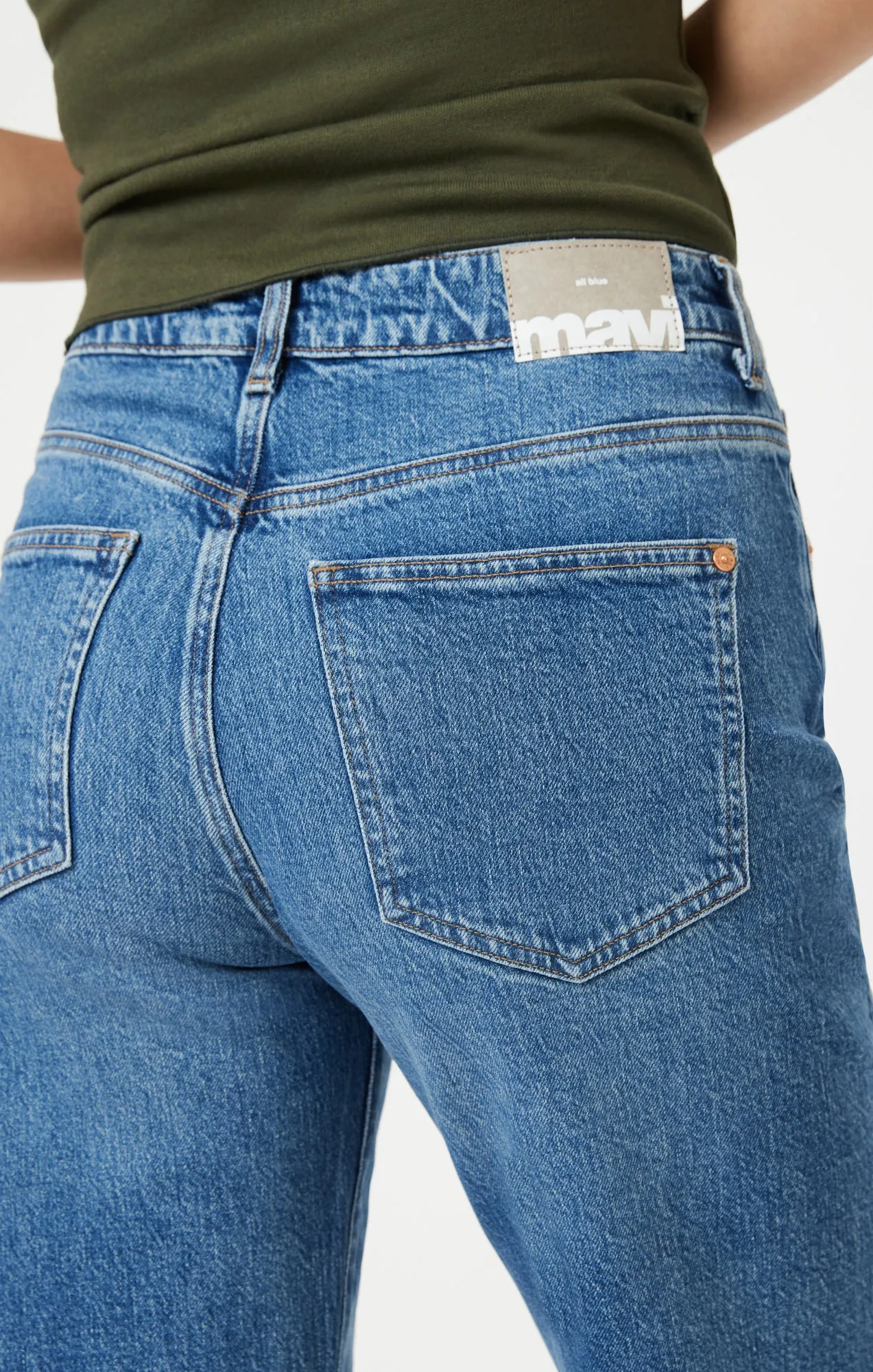 VICTORIA WIDE LEG IN DARK BRUSHED RECYCLED BLUE sold by Mavi product image thumbnail 5