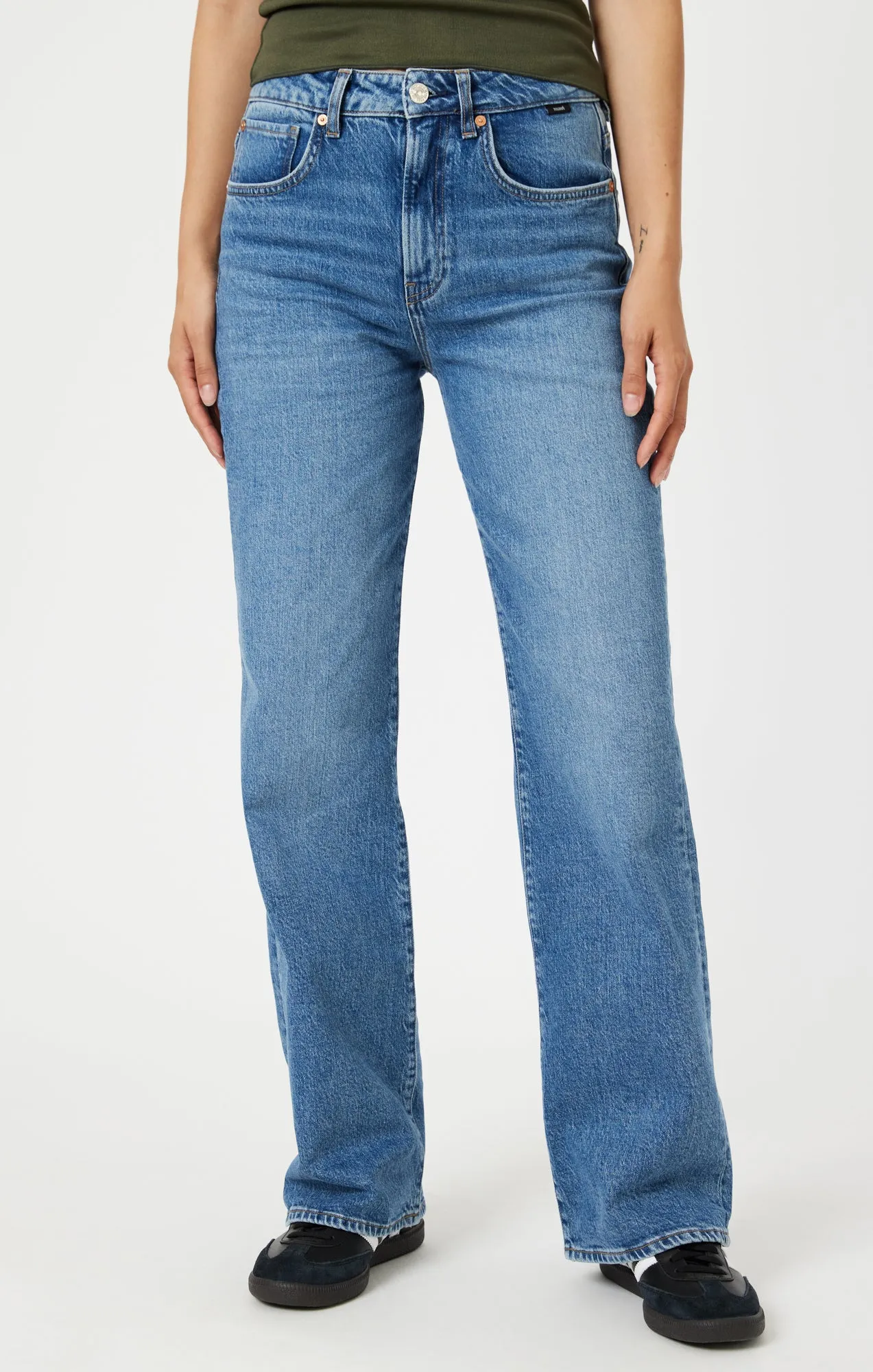 VICTORIA WIDE LEG IN DARK BRUSHED RECYCLED BLUE sold by Mavi product image thumbnail 2