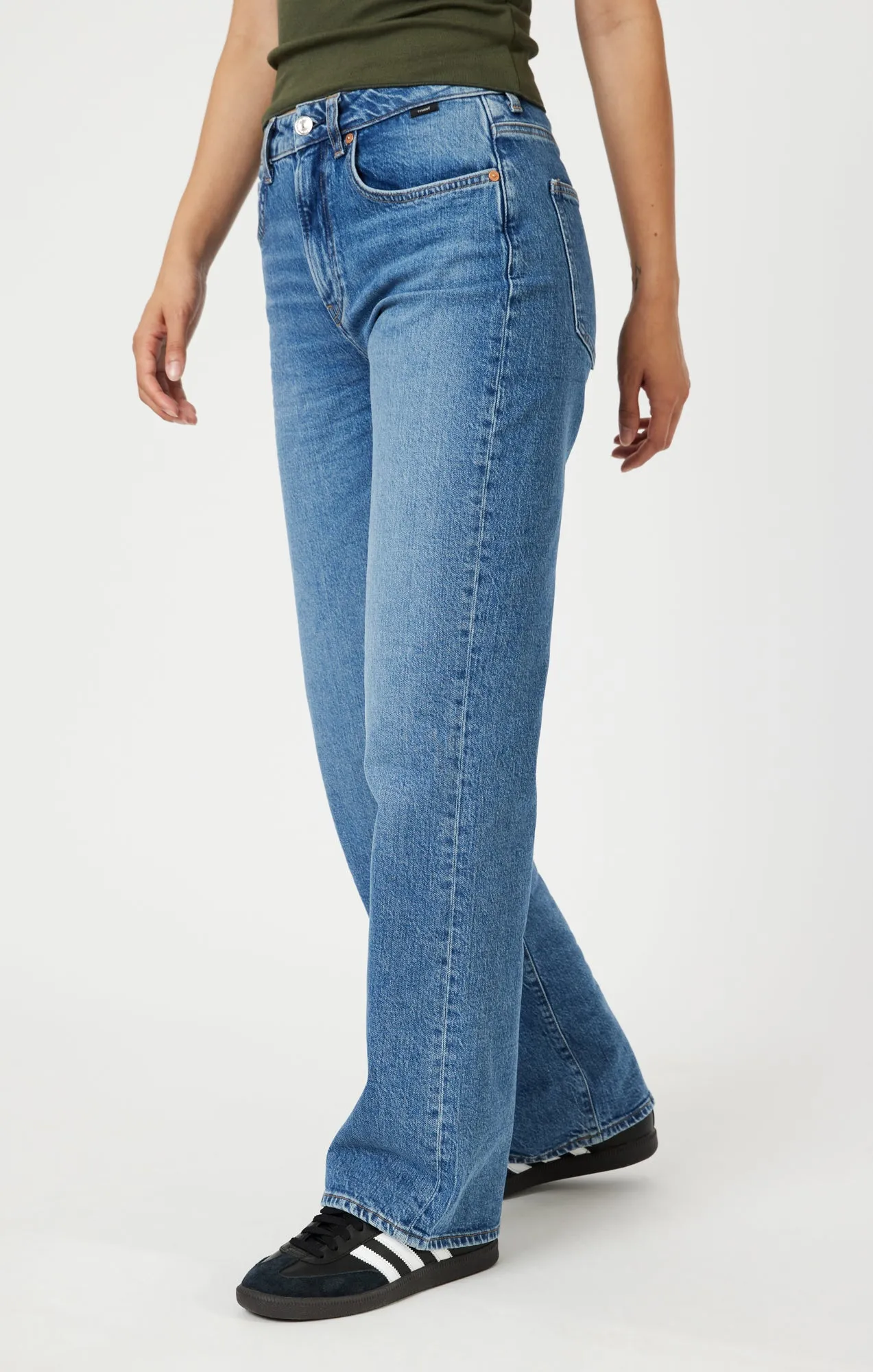 VICTORIA WIDE LEG IN DARK BRUSHED RECYCLED BLUE sold by Mavi product image thumbnail 3