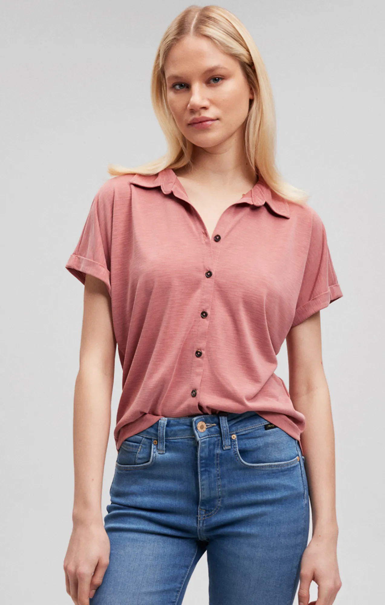 BUTTON-UP SHIRT IN CANYON ROSE sold by Mavi product image thumbnail 2