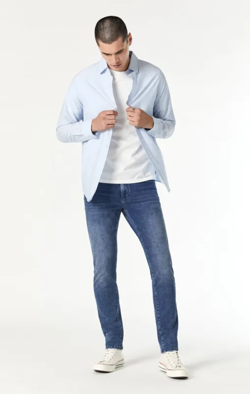 JAKE SLIM LEG IN MID FEATHER BLUE sold by Mavi