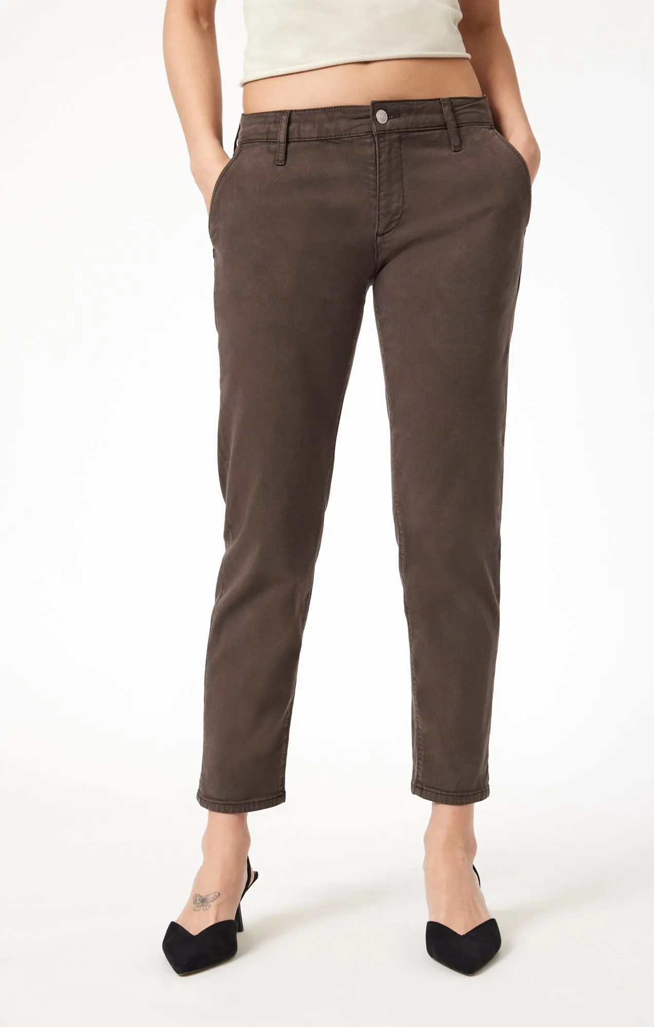 BROOKE SLIM CHINO IN OAK LUXE TWILL sold by Mavi product image thumbnail 3