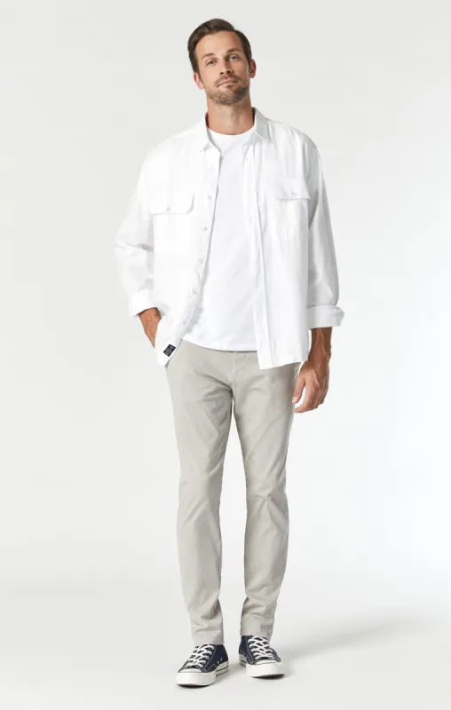JOHNNY SLIM CHINO IN STONE TWILL sold by Mavi