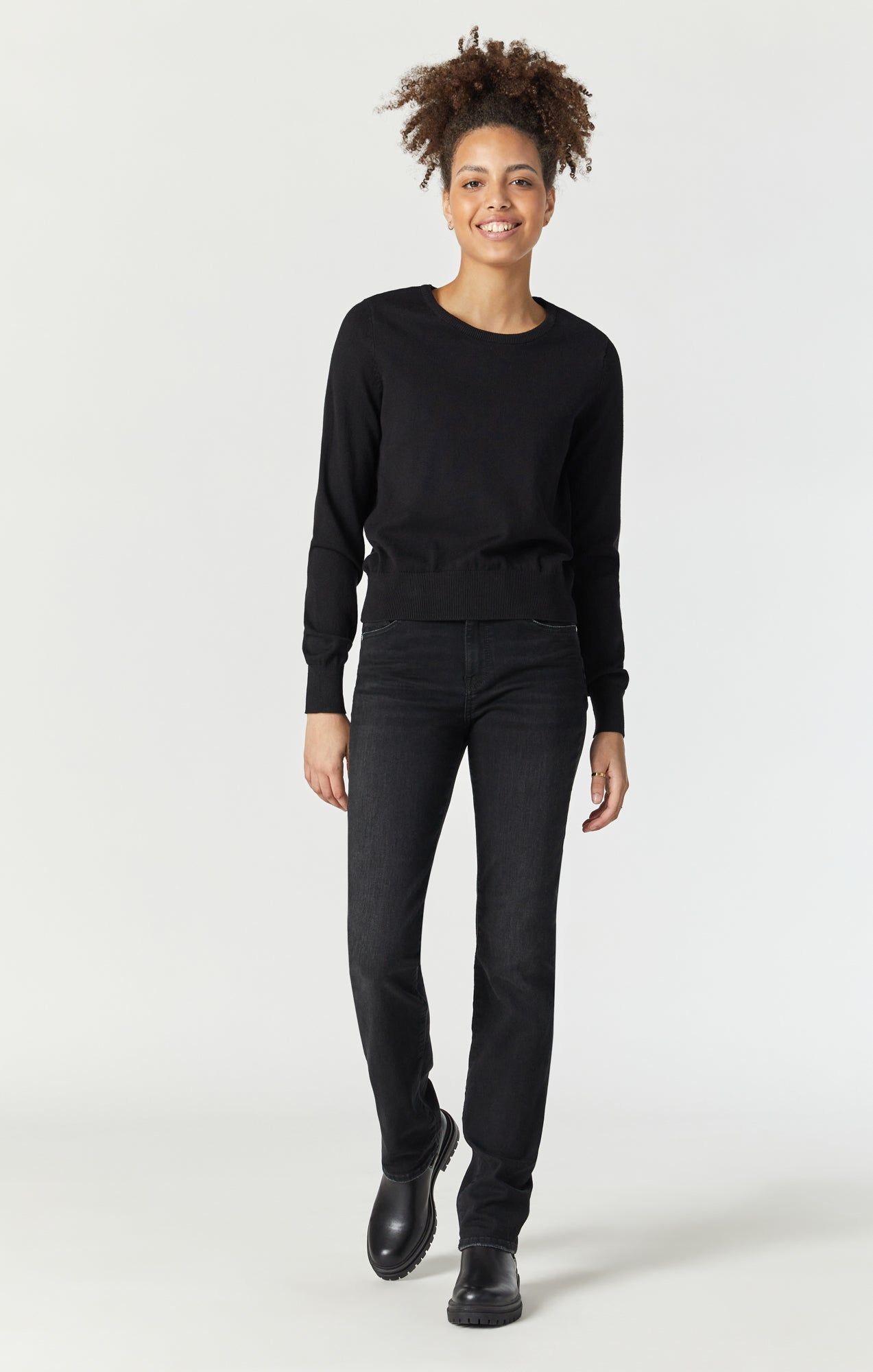 KENDRA STRAIGHT LEG IN DEEP SMOKE FEATHER BLUE sold by Mavi