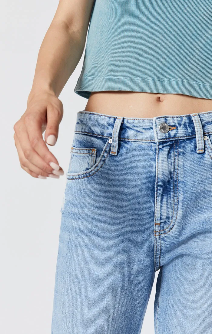 BARCELONA WIDE LEG JEANS IN LIGHT RIPPED ORGANIC BLUE sold by Mavi product image thumbnail 5