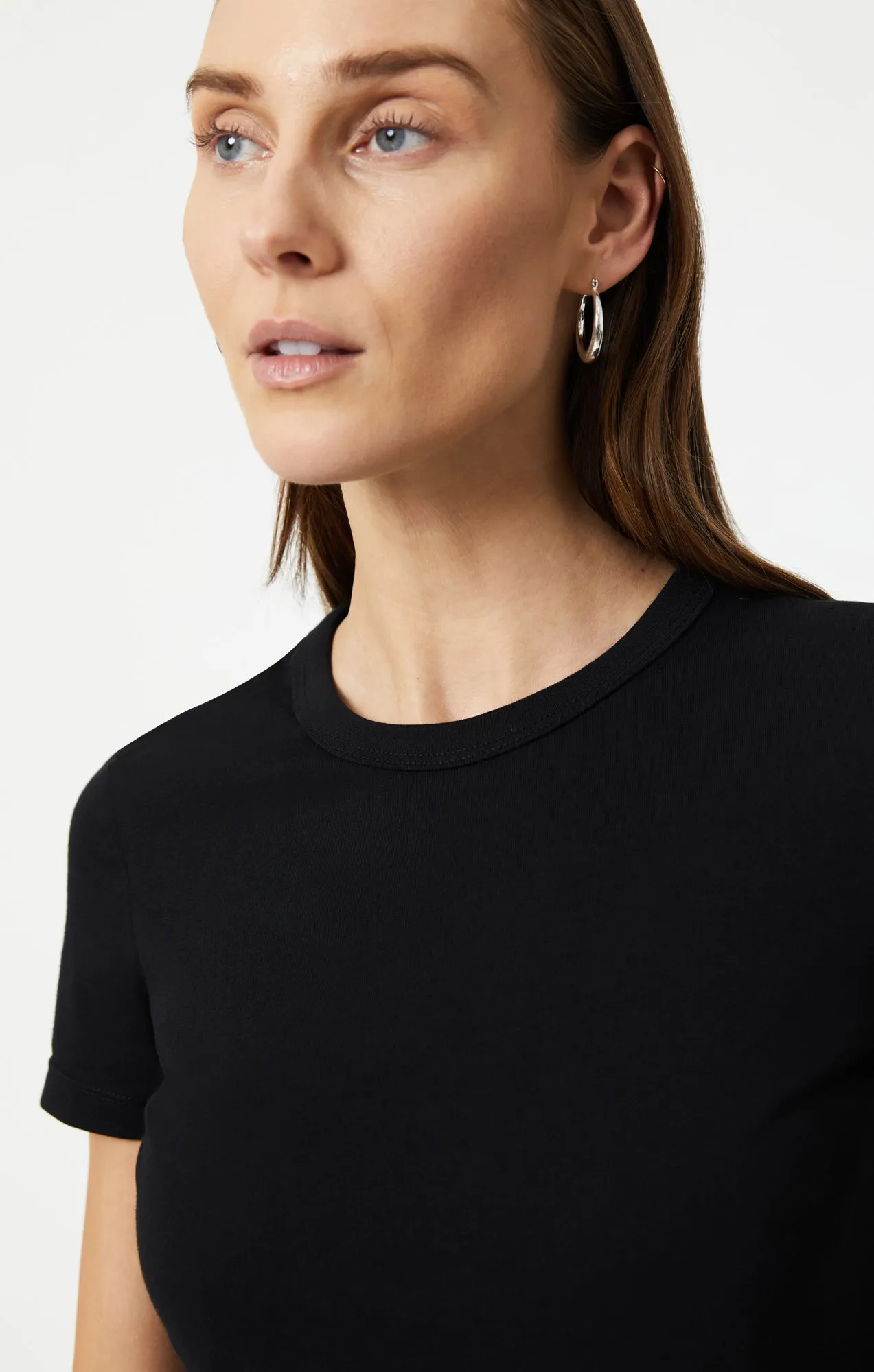 SLIM CREW NECK T-SHIRT IN BLACK sold by Mavi product image thumbnail 5