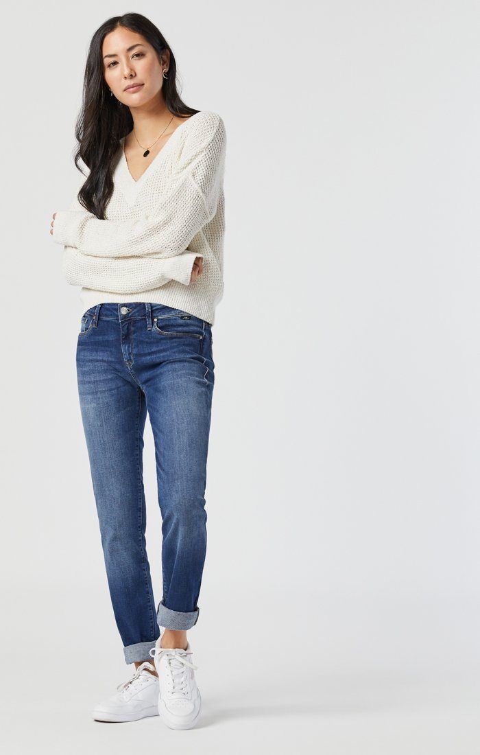 EMMA SLIM BOYFRIEND JEANS IN DEEP TRIBECA sold by Mavi product image thumbnail 8