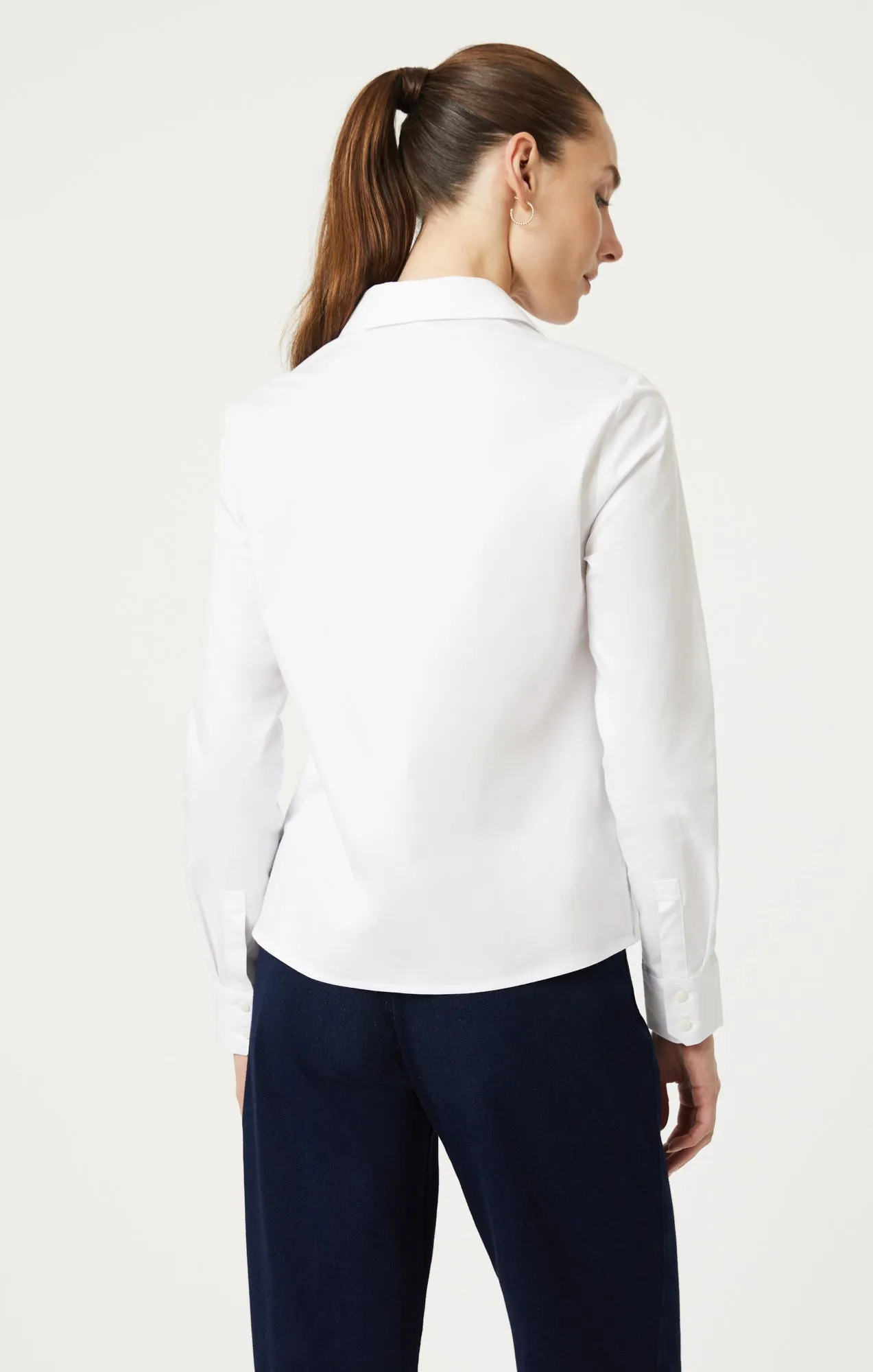 BUTTON-UP LONG SLEEVE SHIRT IN WHITE sold by Mavi product image thumbnail 3