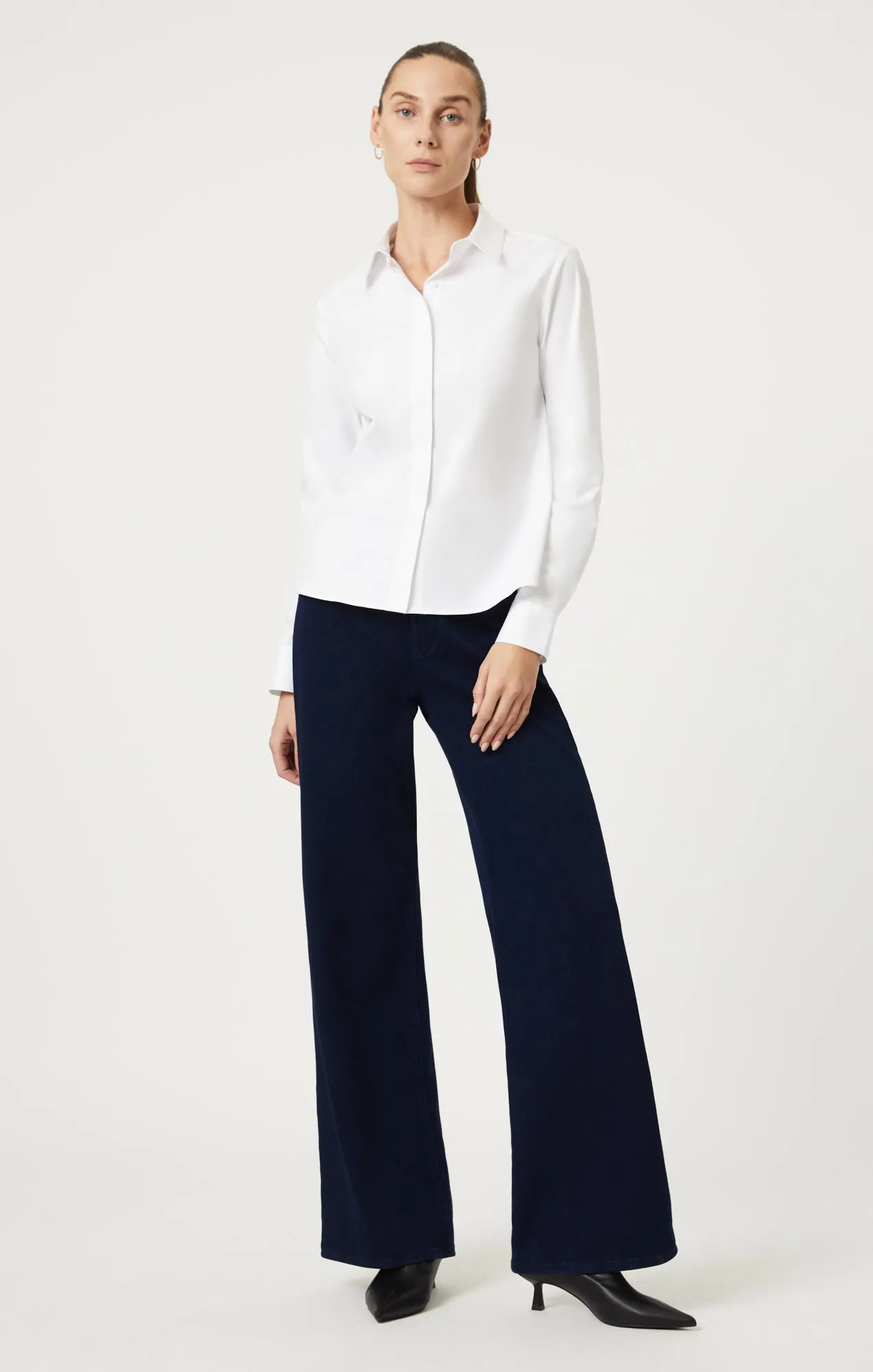 BUTTON-UP LONG SLEEVE SHIRT IN WHITE sold by Mavi product image thumbnail 4