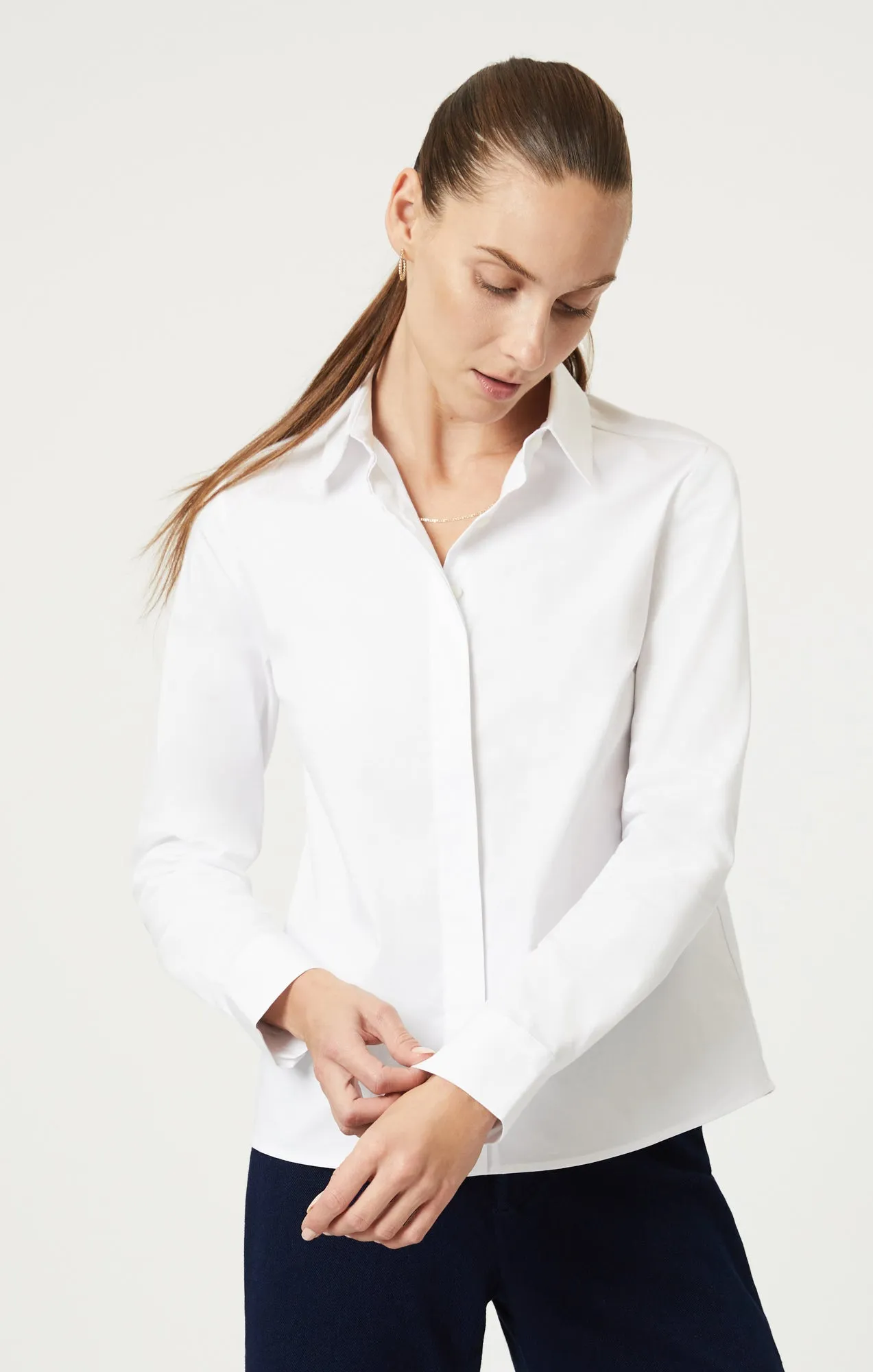 BUTTON-UP LONG SLEEVE SHIRT IN WHITE sold by Mavi