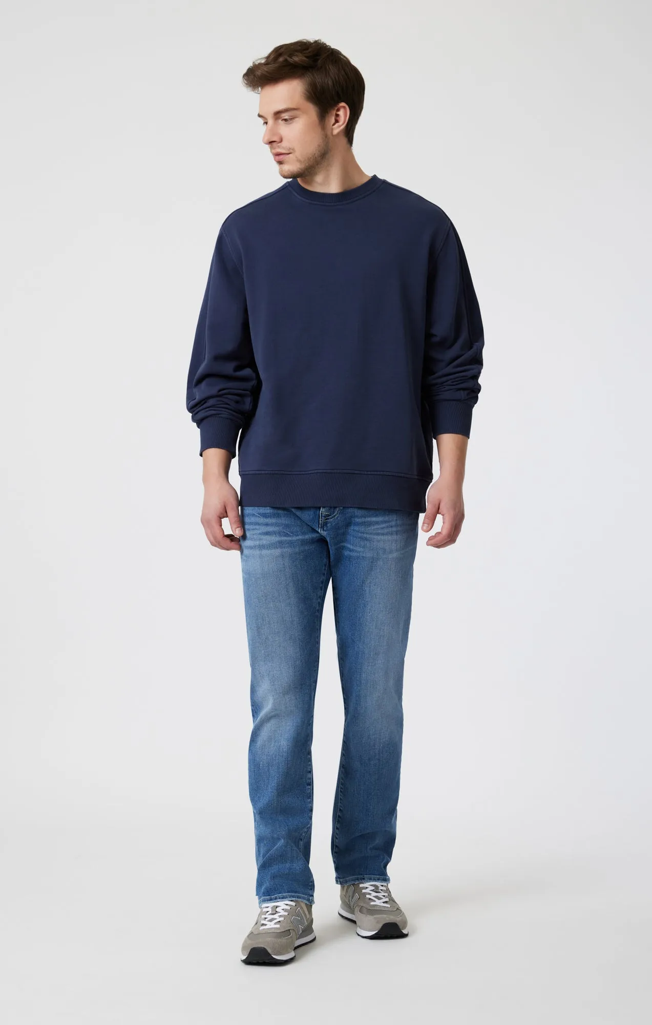 ZACH STRAIGHT LEG IN MID BRUSHED ORGANIC VINTAGE sold by Mavi