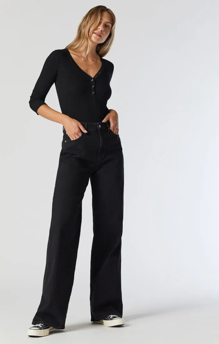 MIAMI WIDE LEG IN SMOKE ORGANIC BLUE sold by Mavi