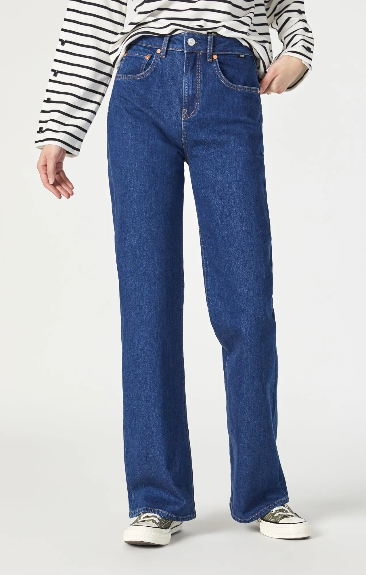 VICTORIA WIDE LEG IN SOLID DEEP RECYCLED BLUE sold by Mavi product image thumbnail 2