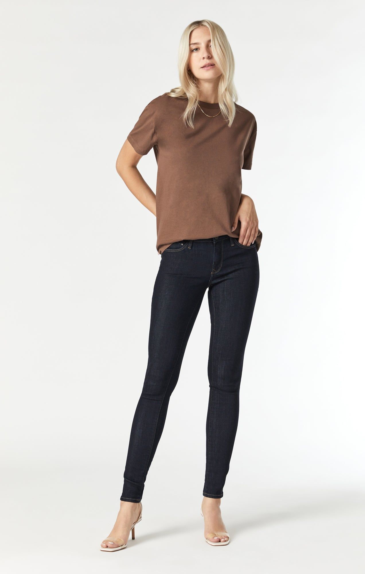 ADRIANA SUPER SKINNY JEANS IN RINSE GOLD TENCEL sold by Mavi product image thumbnail 2