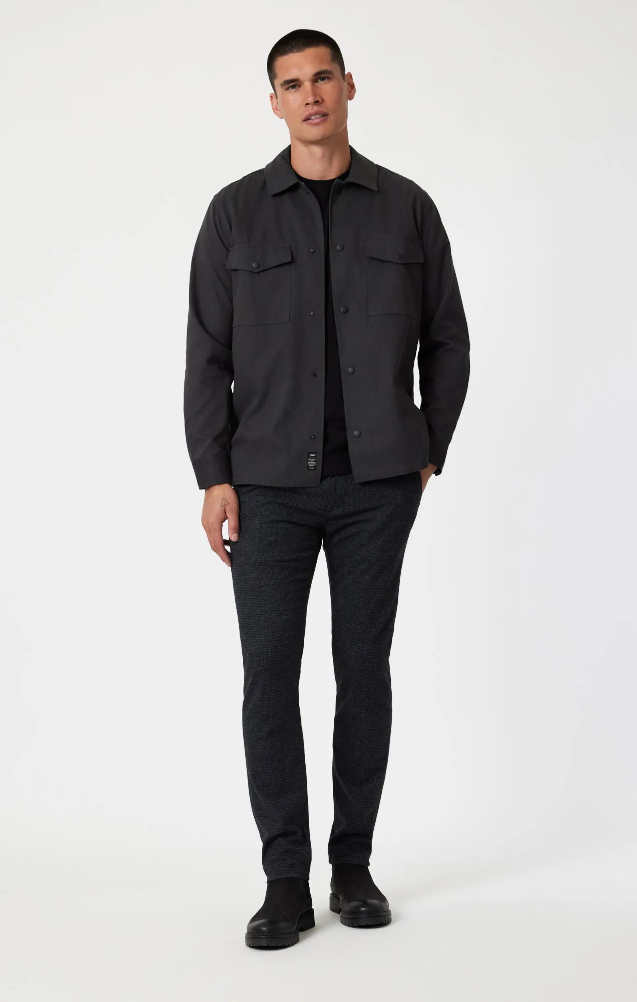 MILTON SLIM STRAIGHT CHINO IN NAVY HERRINGBONE sold by Mavi