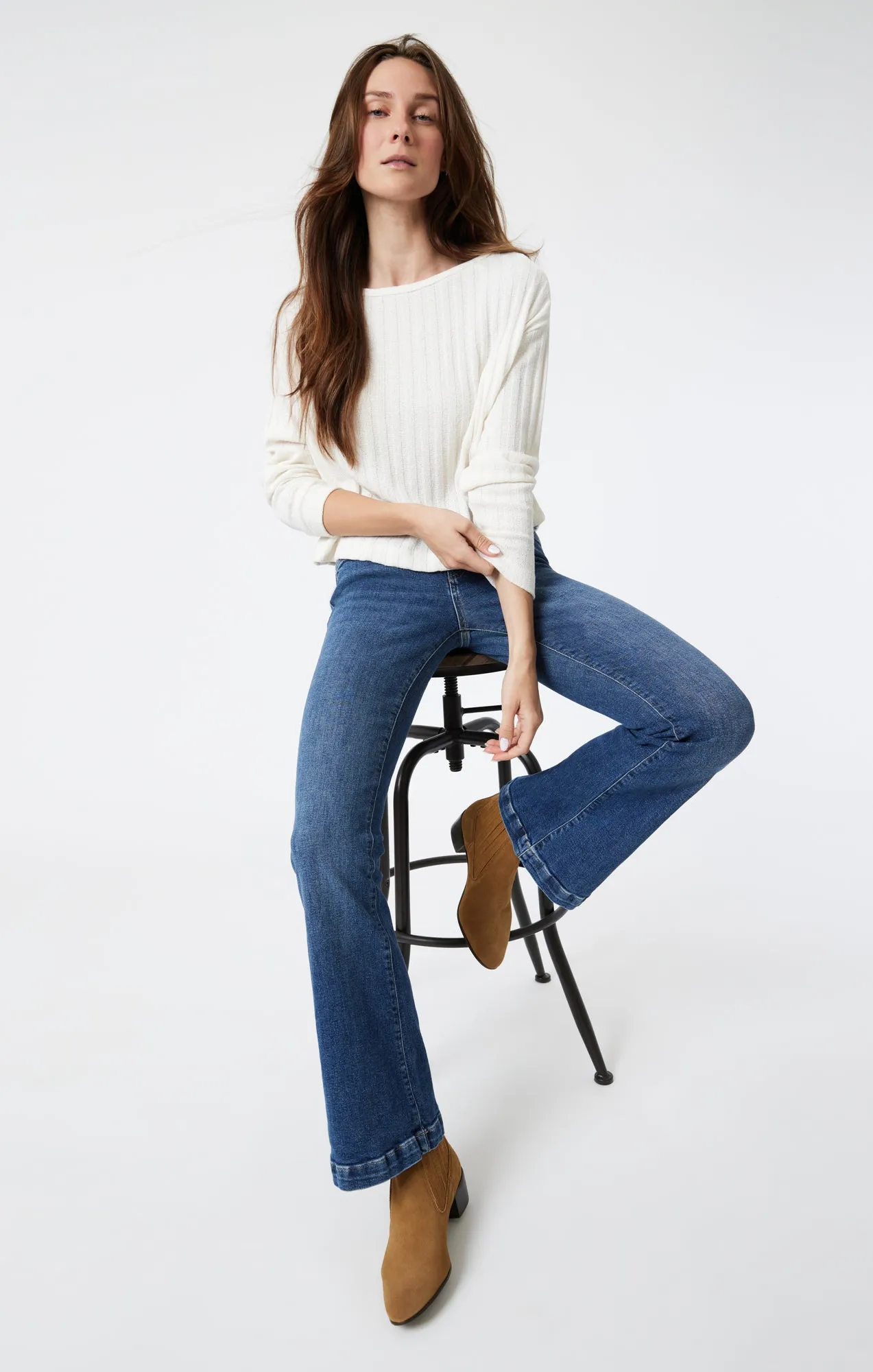 SYDNEY FLARE IN DARK BRUSHED RECYCLED BLUE sold by Mavi product image thumbnail 2