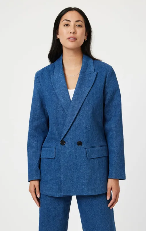 SILVIA JACKET IN DARK BLUE DENIM made by Mavi