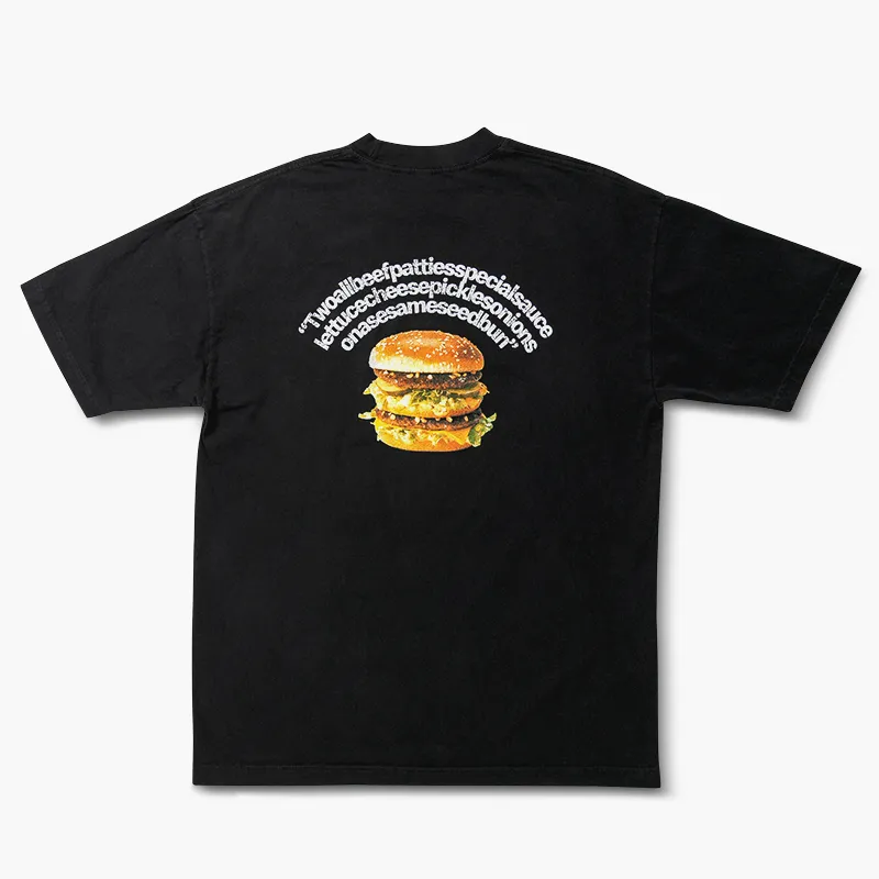 Oversized 'Big Mac Ingredient' Black Vintage Tee sold by McDonald's