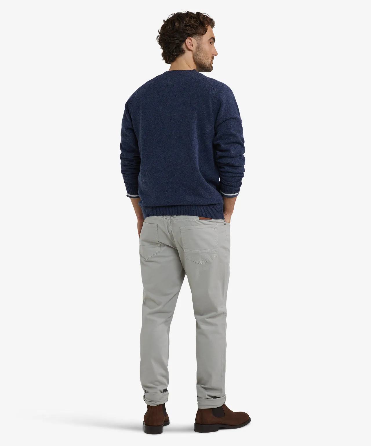 Lambswool Round Neck Sweater | Navy sold by McGregor product image thumbnail 5