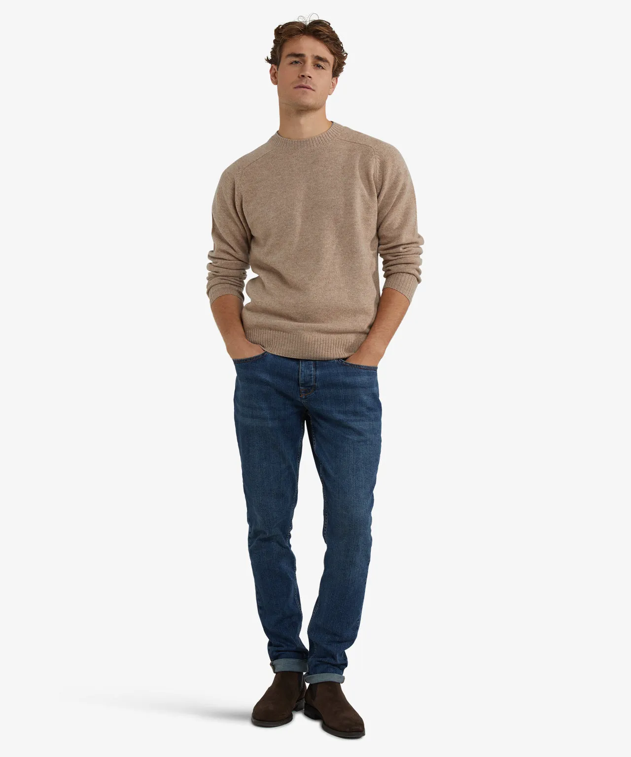 Lambswool Round Neck Sweater | Sand sold by McGregor product image thumbnail 3