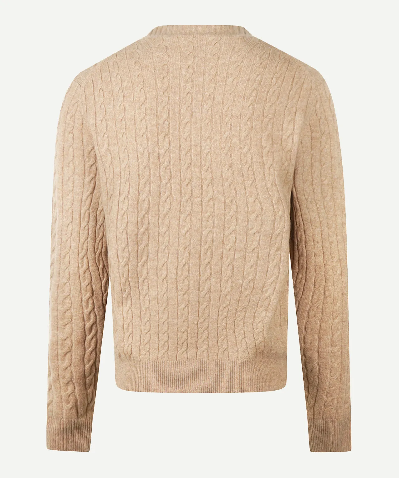Lambswool Round Neck Cable Knit Sweater | Sand sold by McGregor product image thumbnail 4