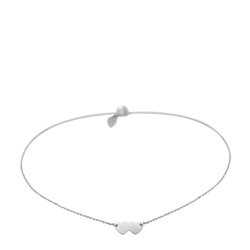 Sterling Silver Double Heart Anklet sold by Me & Ro