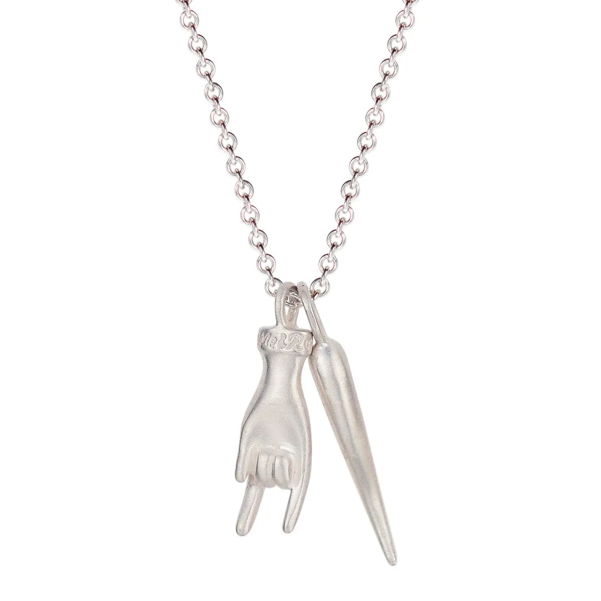 Sterling Silver Hand & Horn Trinket Pendant sold by Me & Ro