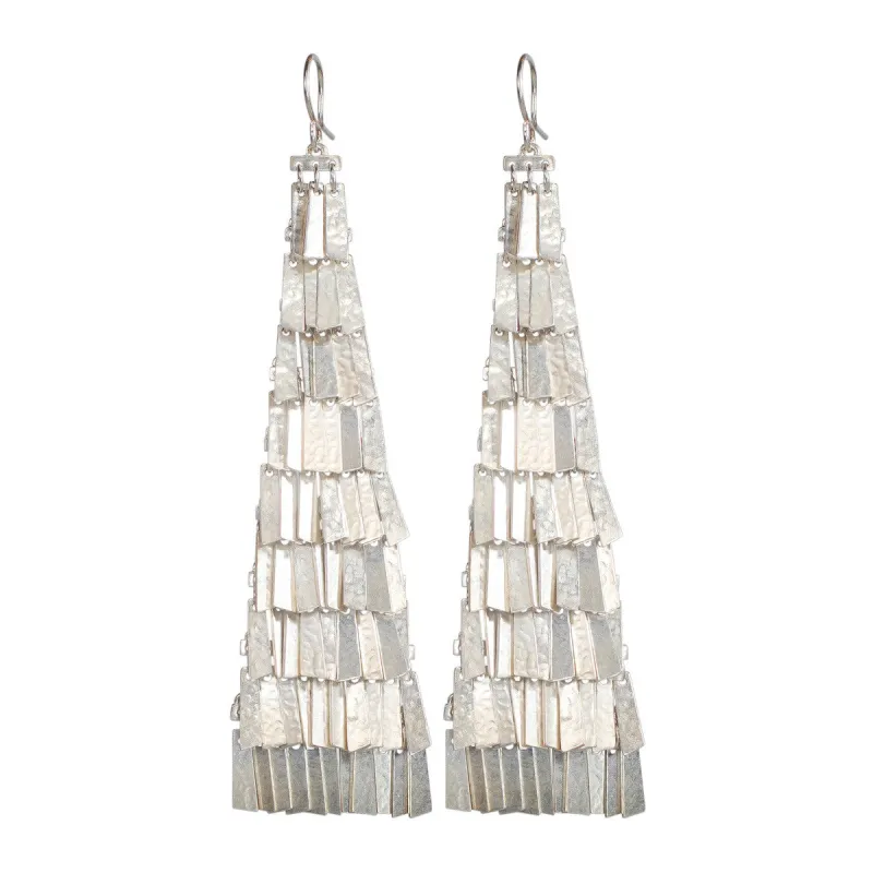 Sterling Silver Extra Long Curtain Earrings sold by Me & Ro