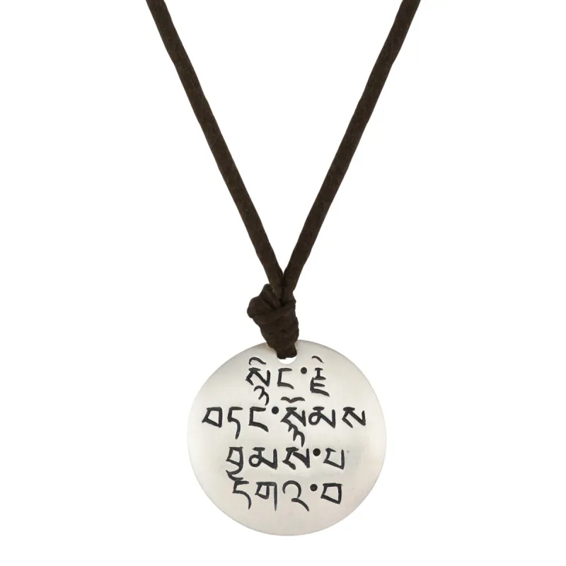 Sterling Silver 'Four Immeasurables' Pendant on Black Cord sold by Me & Ro