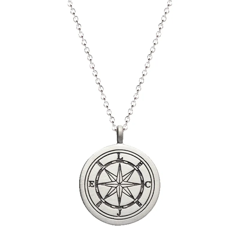 Sterling Silver Compass Pendant sold by Me & Ro