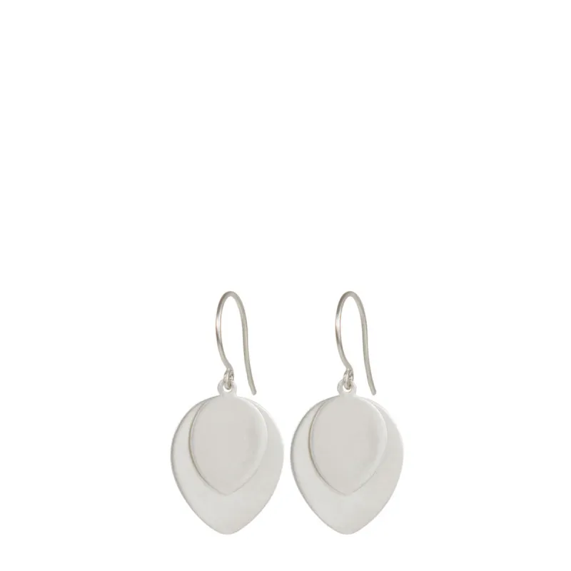 Sterling Silver Large Double Lotus Petal Earrings sold by Me & Ro