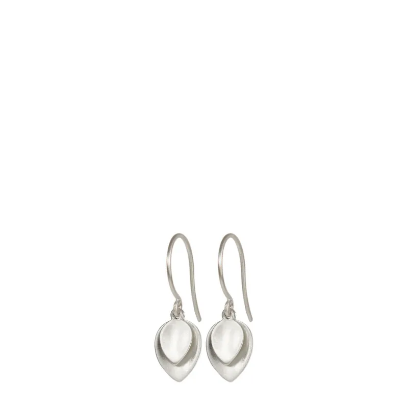 Sterling Silver Small Double Lotus Petal Earrings sold by Me & Ro