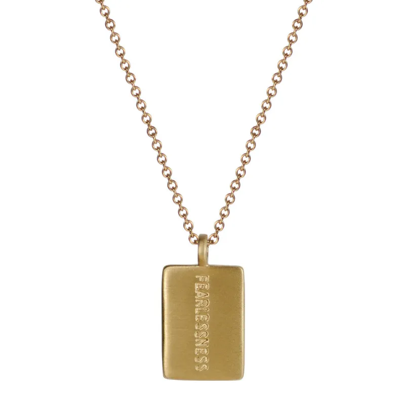 10K Gold Joyful Heart Foundation Fearlessness Tag on Chain sold by Me & Ro