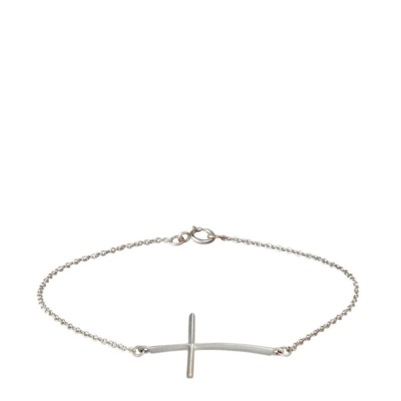 Sterling Silver Fine Cross Bracelet sold by Me & Ro