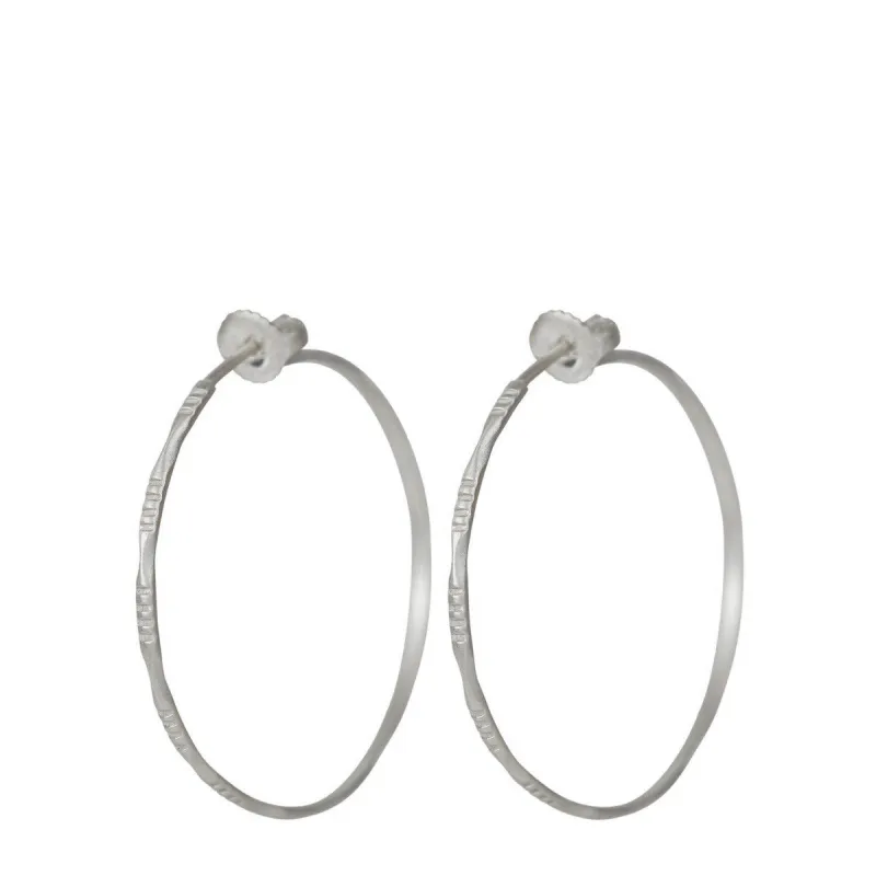 Sterling Silver Medium Moroccan Endless Hoop Earrings sold by Me & Ro