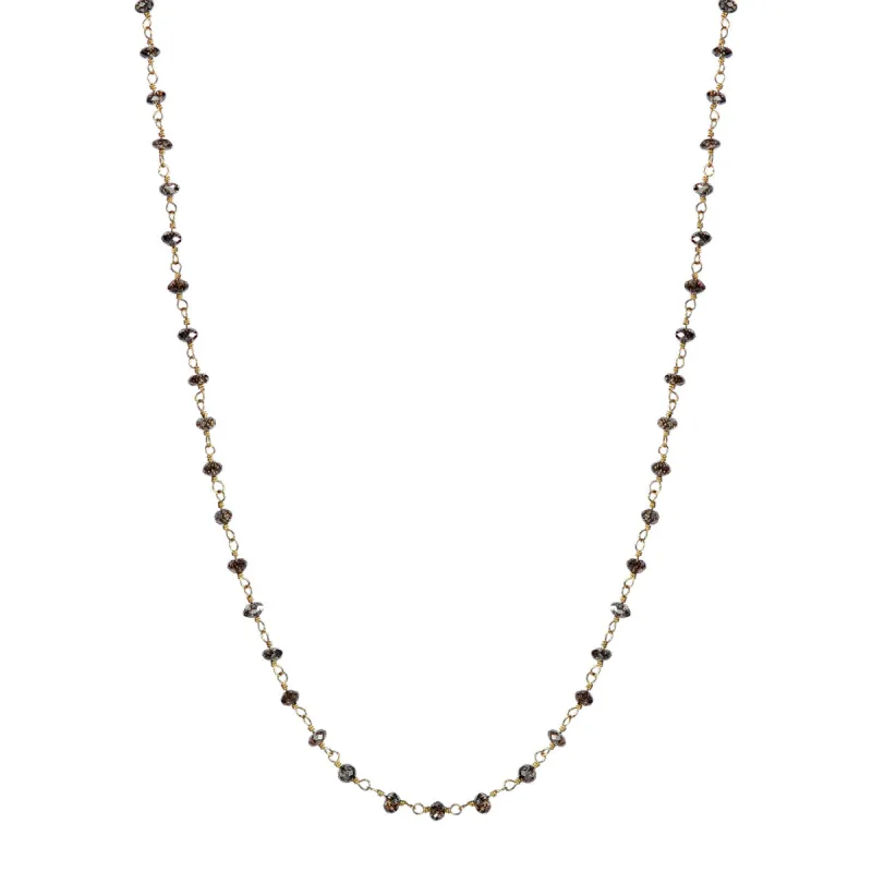 18K Gold Fine Brown Diamond Chain sold by Me & Ro