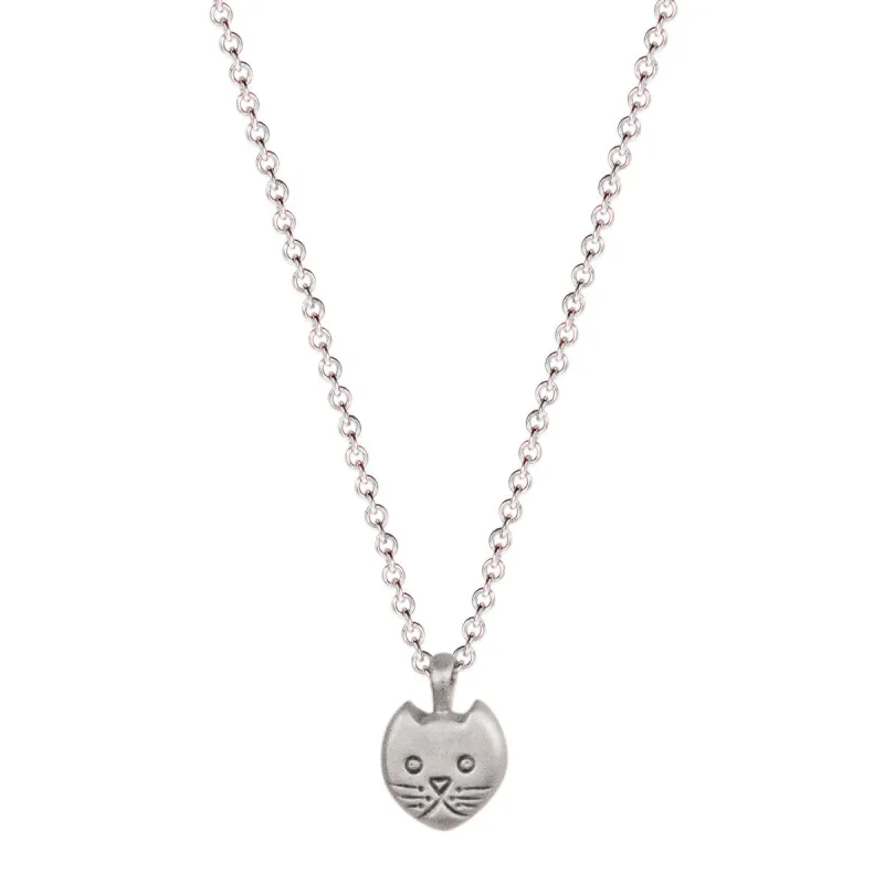 Sterling Silver Tiny Kitten Pendant sold by Me & Ro