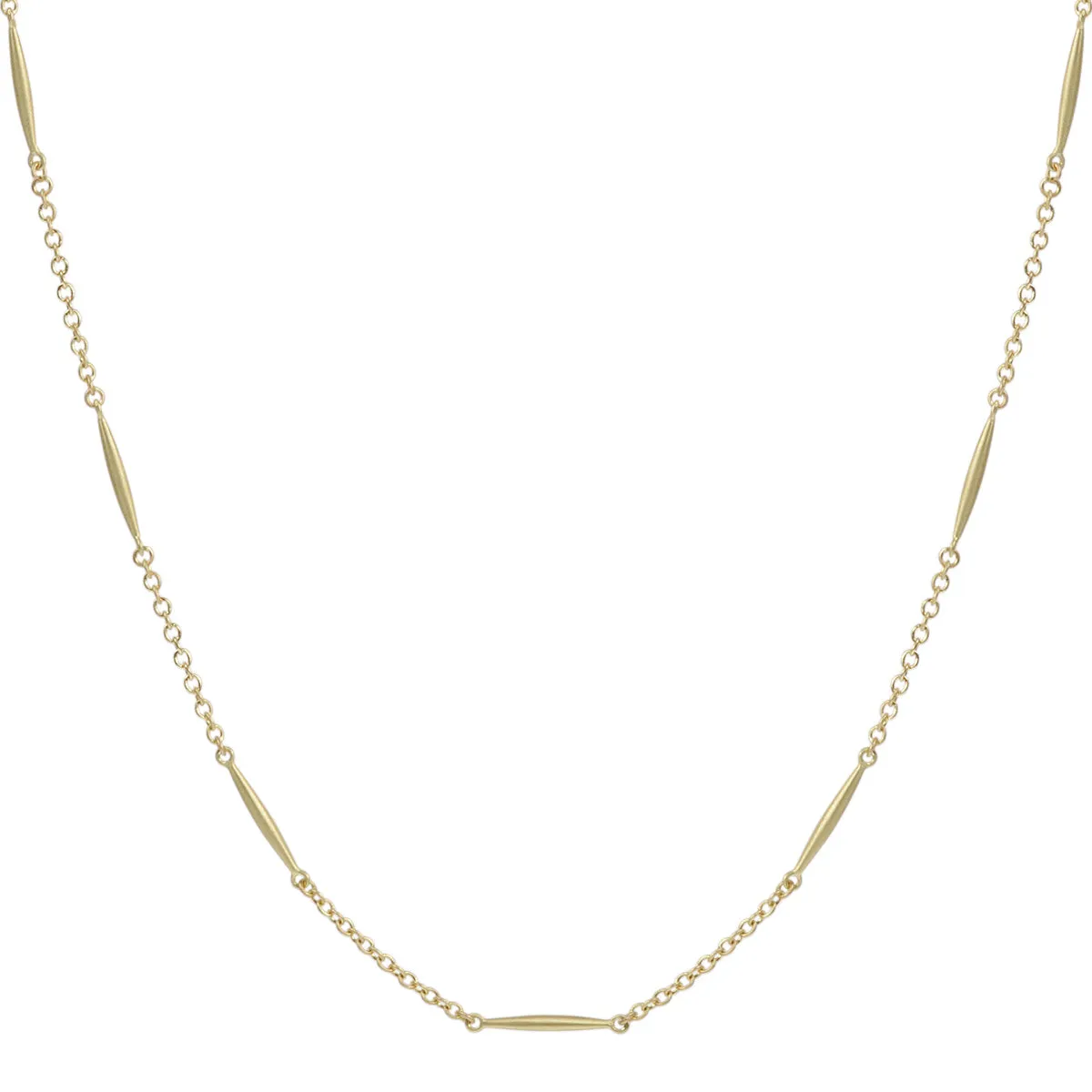 18K Gold Large All Gold Lure Necklace sold by Me & Ro