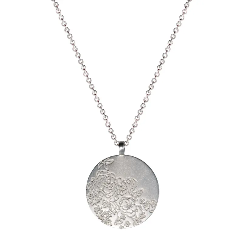 Sterling Silver Large Flower Pendant sold by Me & Ro