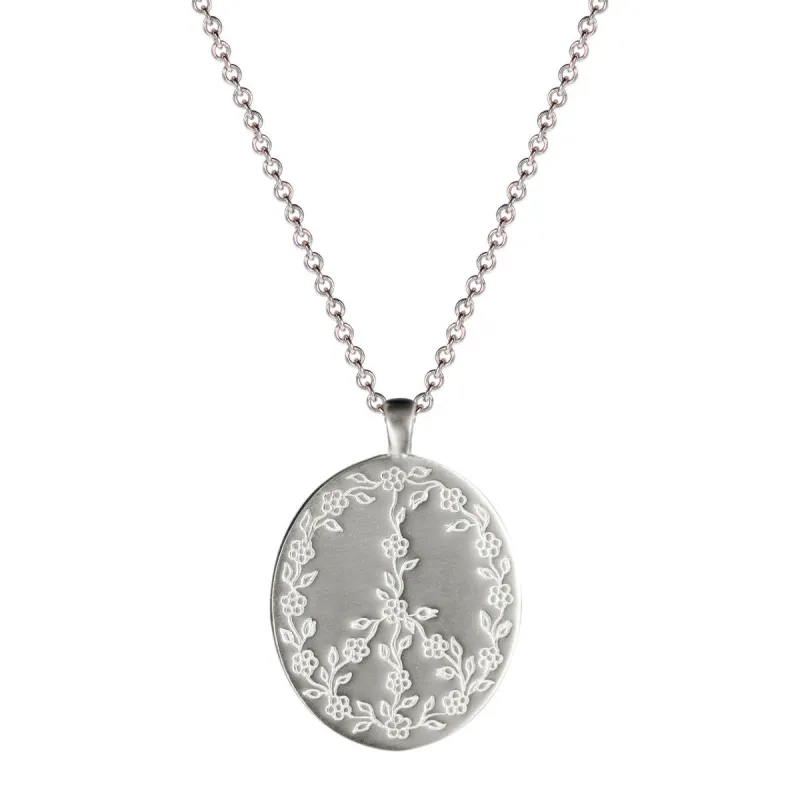 Sterling Silver Peace Symbol Pendant sold by Me & Ro