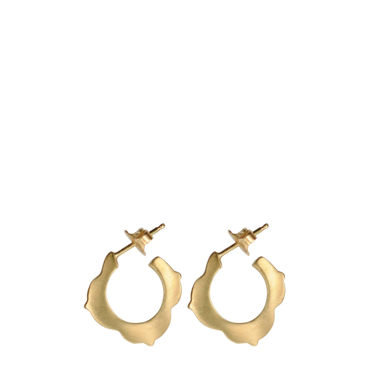 10K Gold Small Lotus Hoop Earrings sold by Me & Ro
