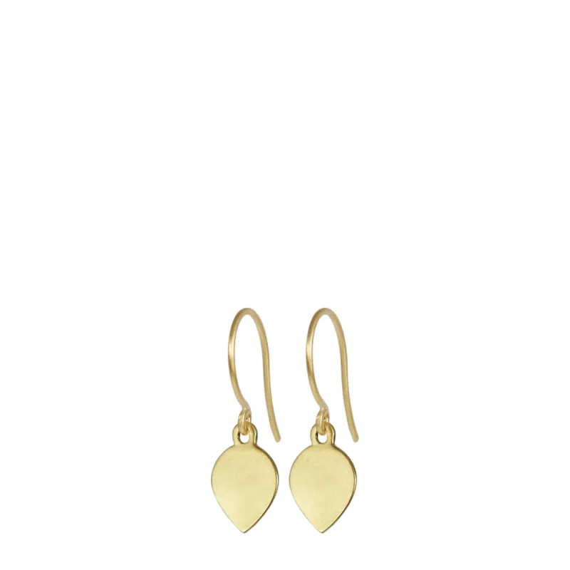 18K Gold Small Flat Lotus Petal Earrings sold by Me & Ro