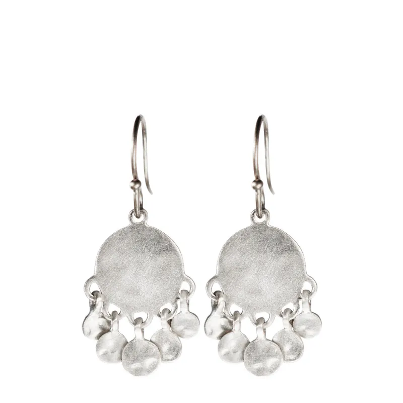 Sterling Silver Small Hammered Disc Earrings sold by Me & Ro