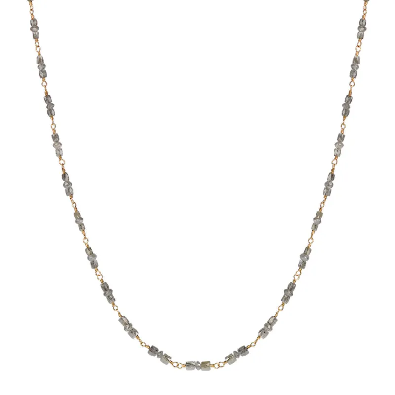 18K Gold Full Grey Diamond Station Chain made by Me & Ro